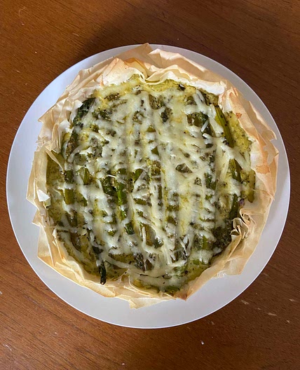 leek and asparagus filo tart 