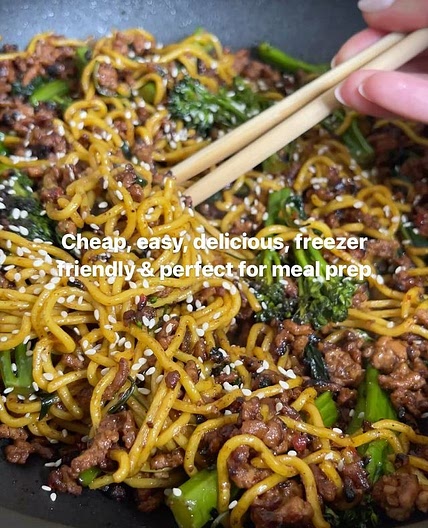 Beef broccoli noodle 