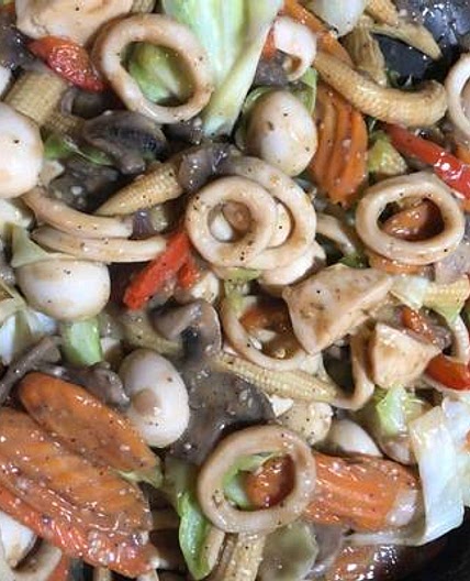 Chopsuey (Vegetables with Squids)