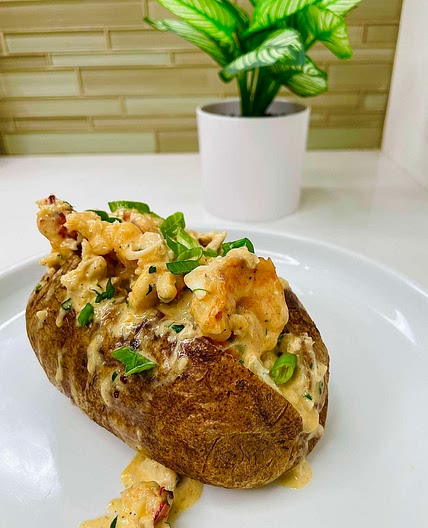 Seafood Baked Potato