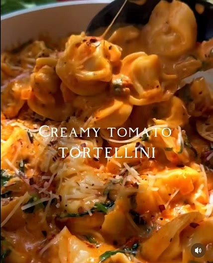 Tortellini in a tomato sauce