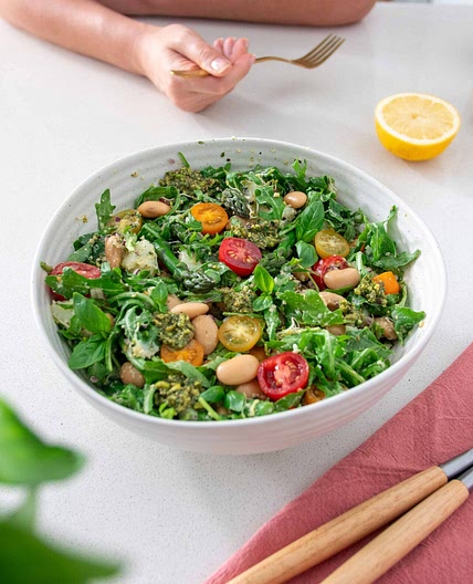 Butter Bean Pesto Salad