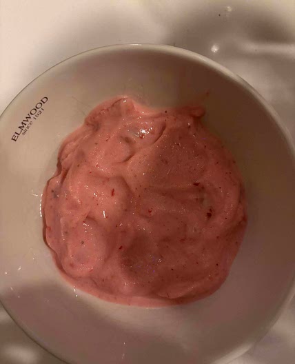 Strawberry banana frozen yogurt