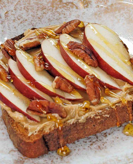 Peanut Butter Toast With Apples