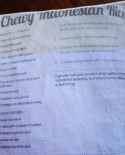 Chewy Indonesian Rice Salad