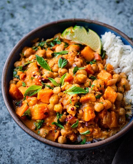 Chickpea and Butternut Squash Curry