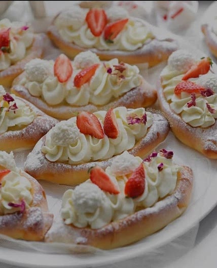 Rollitos de coco dulces y cremosos