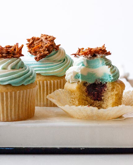 Sufganiyot Cupcakes With Mini Coconut “Latkes”