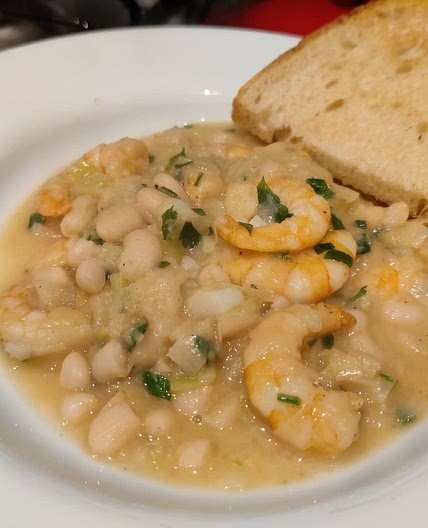 Lemony Shrimp and Bean Stew