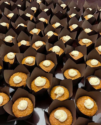Carrot Muffins with Cream Cheese Frosting (optional)