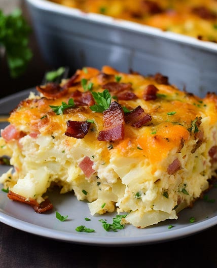 Bacon, Egg, and Hashbrown Casserole - A Hearty Breakfast Delight!