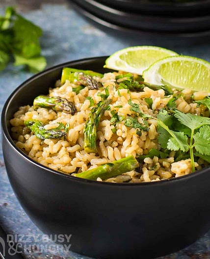 Cilantro Lime Asparagus and Rice