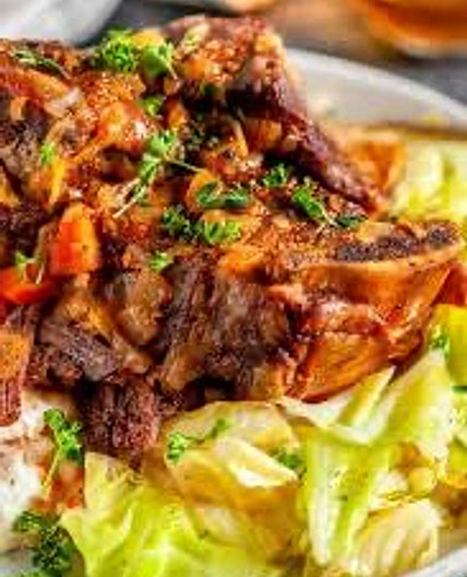 Sticky Irish Short Ribs w/ Cabbage-Mustard Mash