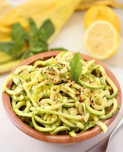 Lemon Herb Zucchini Noodle Salad