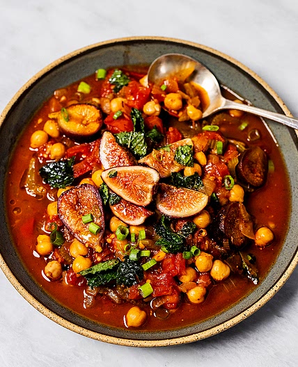 Harissa Fig and Chickpea Stew