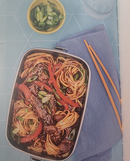 Honey chilli beef noodles (bored of lunch)