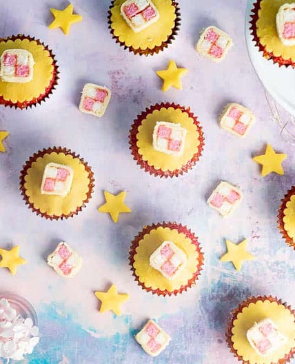 Fun Delicious Battenberg Cupcakes Without Frosting