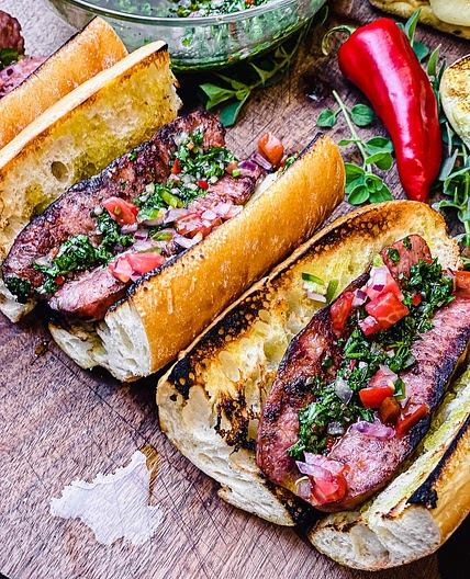 Authentic Choripan w/ Chimichurri