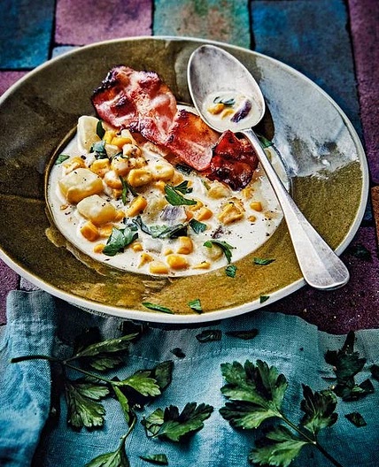 Chaudrée de maïs au bacon
