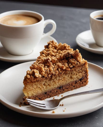 Spiced apple crumble cake