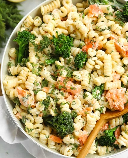 Spaghetti with Broccoli and Smoked Salmon