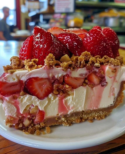 No Bake Strawberry Cheesecake