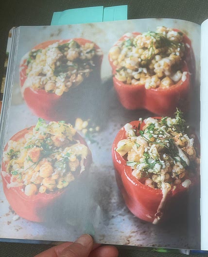 Couscous and Chickpea-Stuffed Bell Peppers