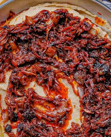 Caramelized onion hummus