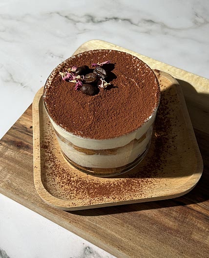 Single serve tiramisu (without eggs)