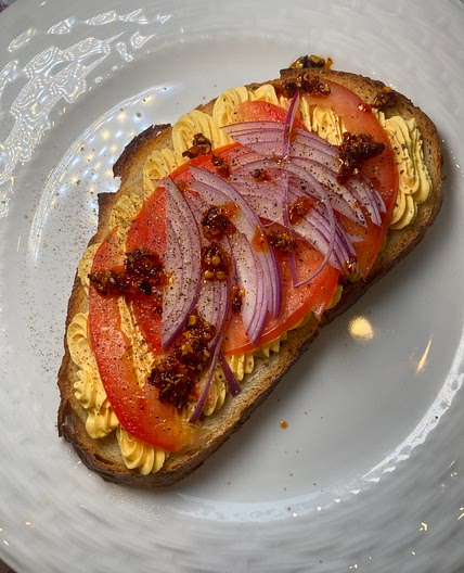 Deviled Eggs Brunch Toast