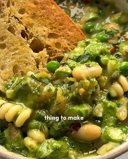 Herby green minestrone