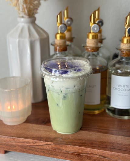 The Little Mermaid Coconut Matcha Latte