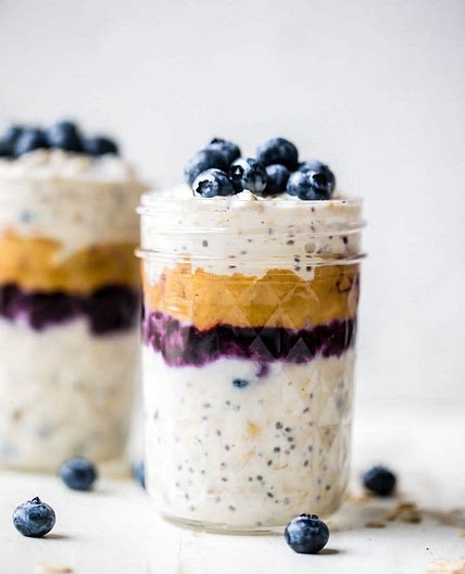 Blueberry & PB Overnight Oats