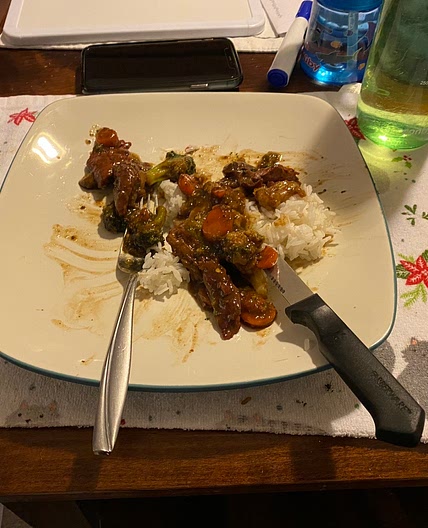 Beef and Rice (no ingredients)