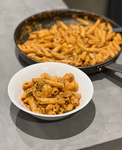 Creamy Prawn Gochujang Pasta