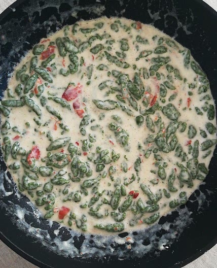 Spätzle con panna e speck