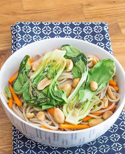 Peanut Soba Noodles with Bok Choy