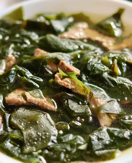 Korean Seaweed Soup with Beef (Miyeok-Guk)