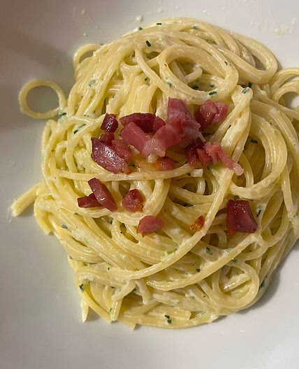 Zucchini Pasta mit Speck