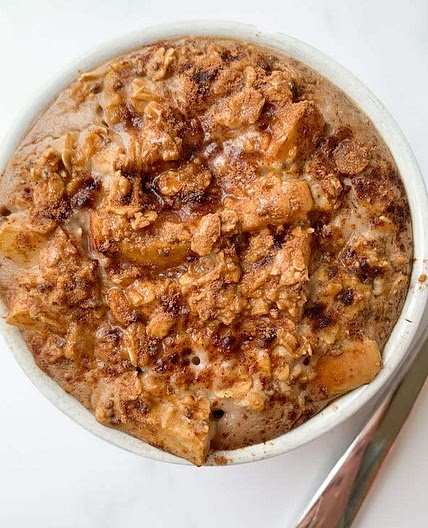 Apple Custard Baked Oats