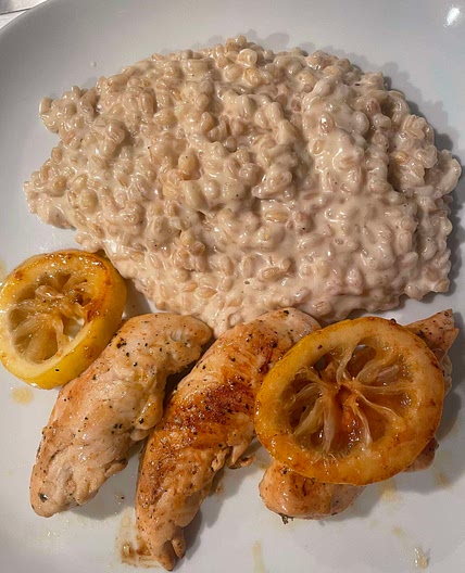 Zitronen-Hähnchen mit Orzo