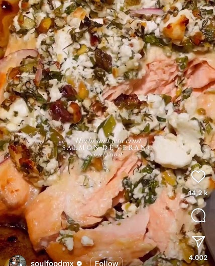 Salmon feta crust 