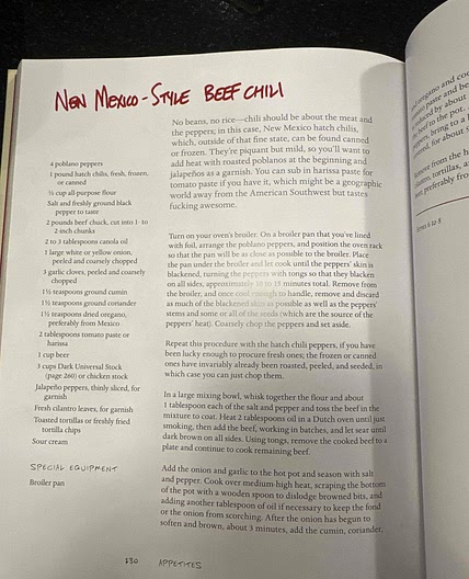 New Mexico Style Beef Chili