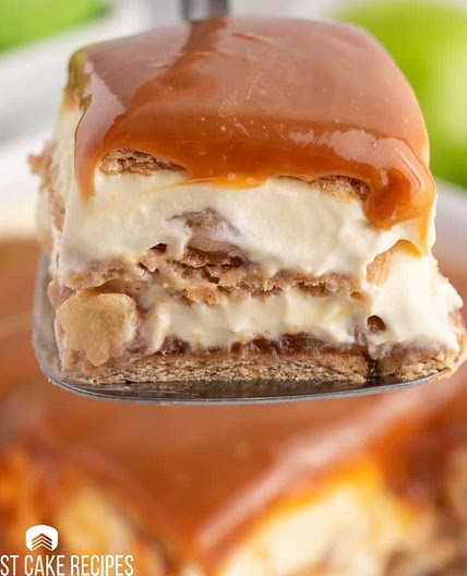 Caramel Apple Eclair Cake
