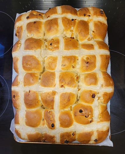 Hot Cross Buns with Brioche Dough