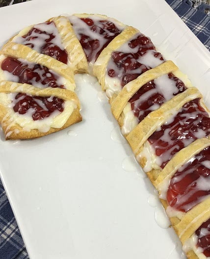 Candy Cane Cream Cheese Danish
