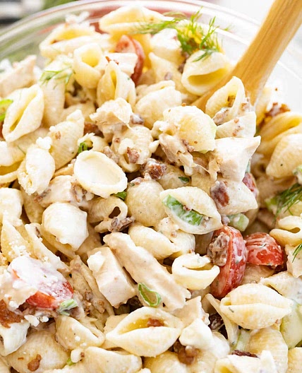 Chicken Bacon Ranch Pasta Salad
