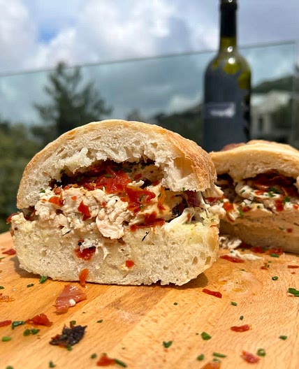 Rotisserie Style Chicken & Prosciutto Ciabatta