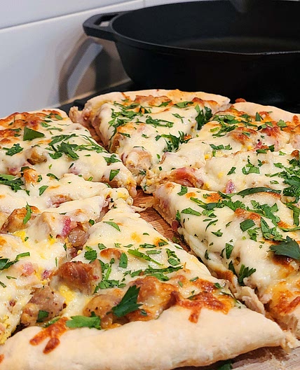 Chicken Carbonara Pizza