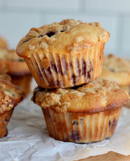 Sourdough Blueberry Muffins